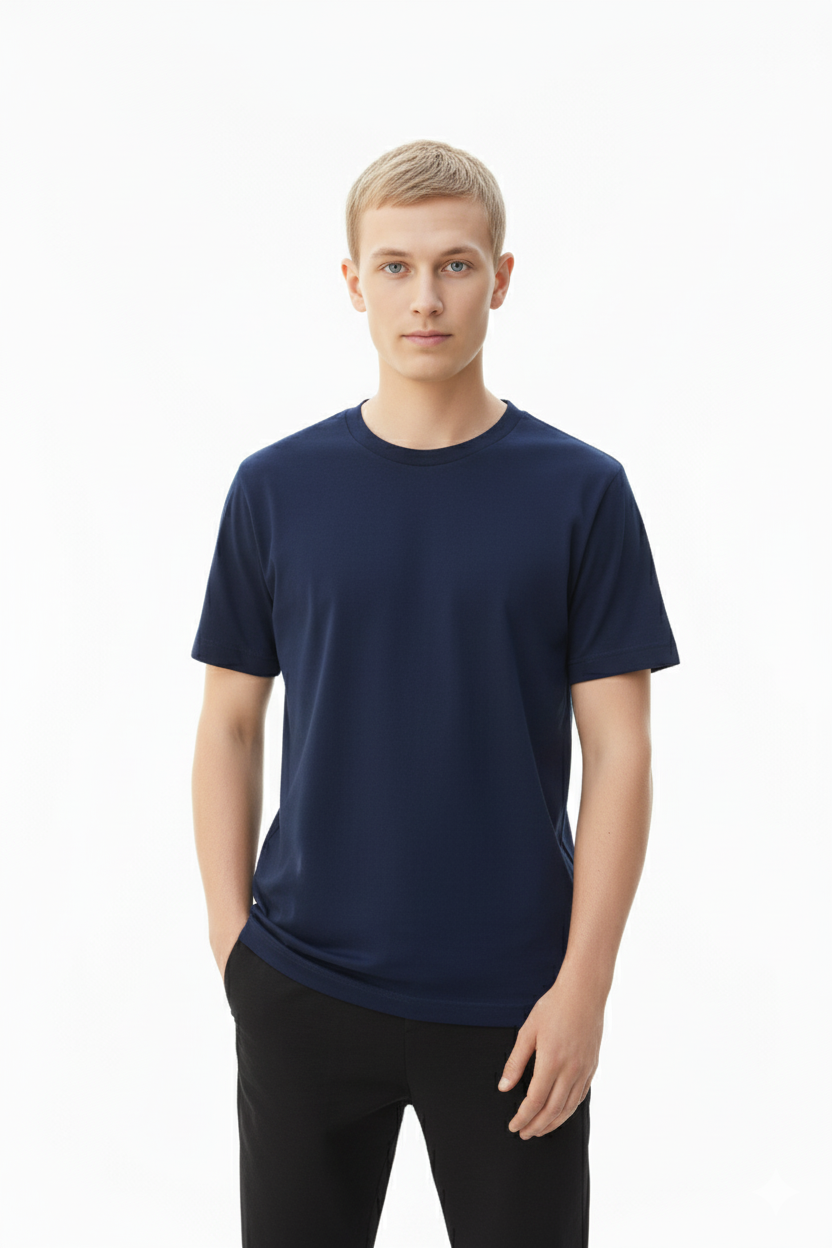 classic navy crewneck t-shirt