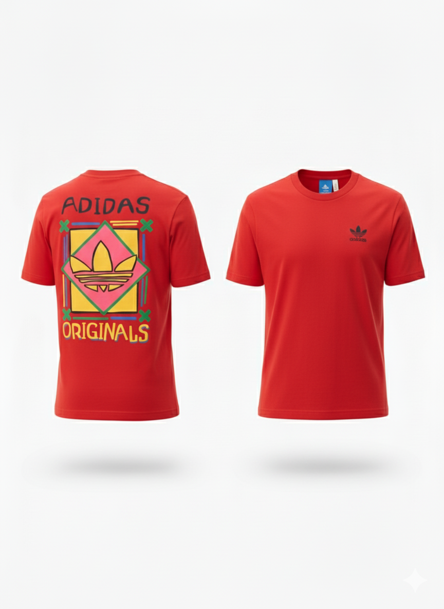 Trefoil red Graphic T-Shirt