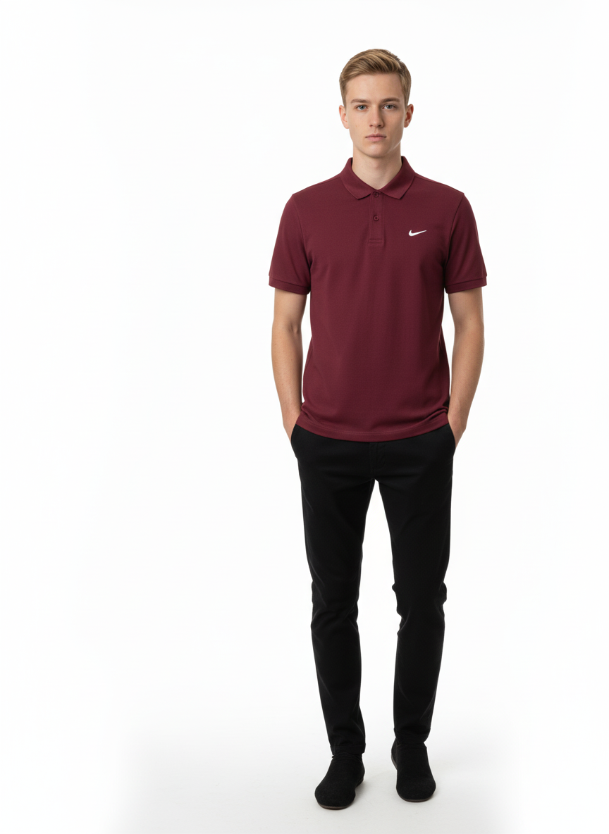 Classic Maroon Polo T-Shirt