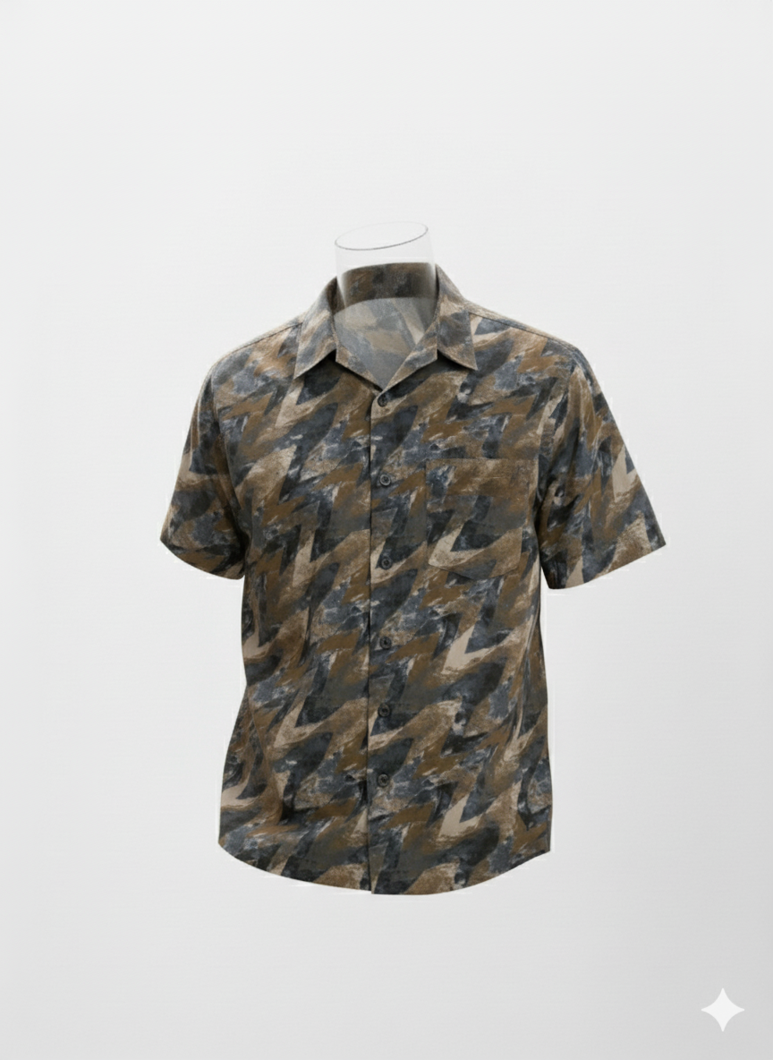 Men’s Printed Short Sleeve Shirt
