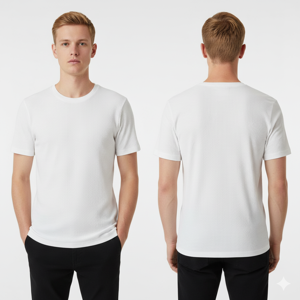 The Ribbed Essential Crewneck T-Shirt
