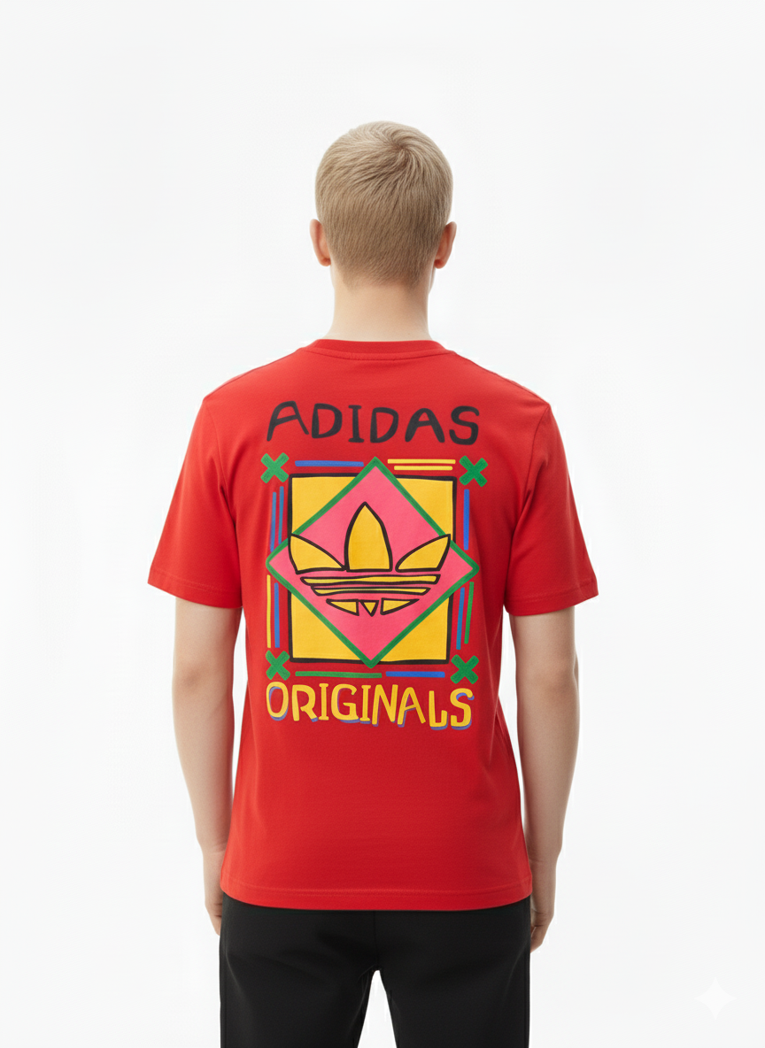 Trefoil red Graphic T-Shirt