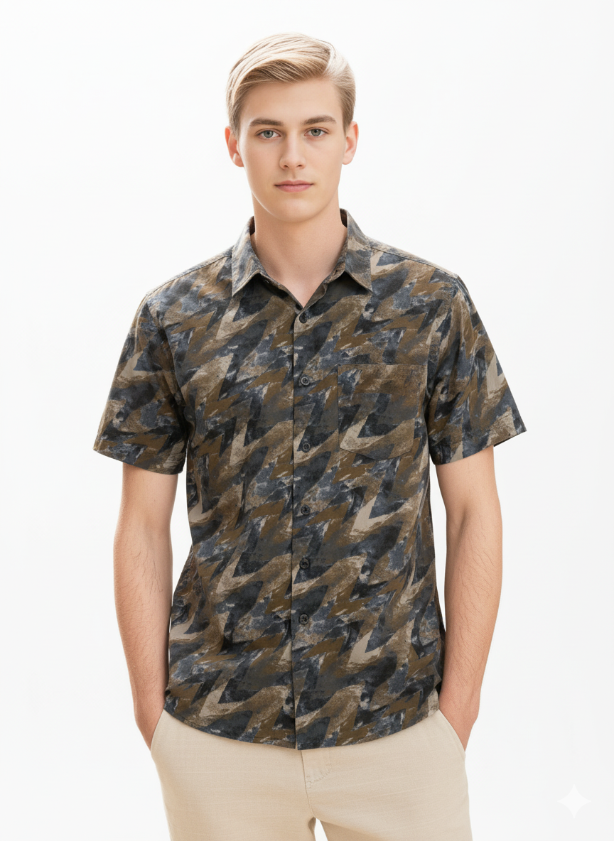 Men’s Printed Short Sleeve Shirt