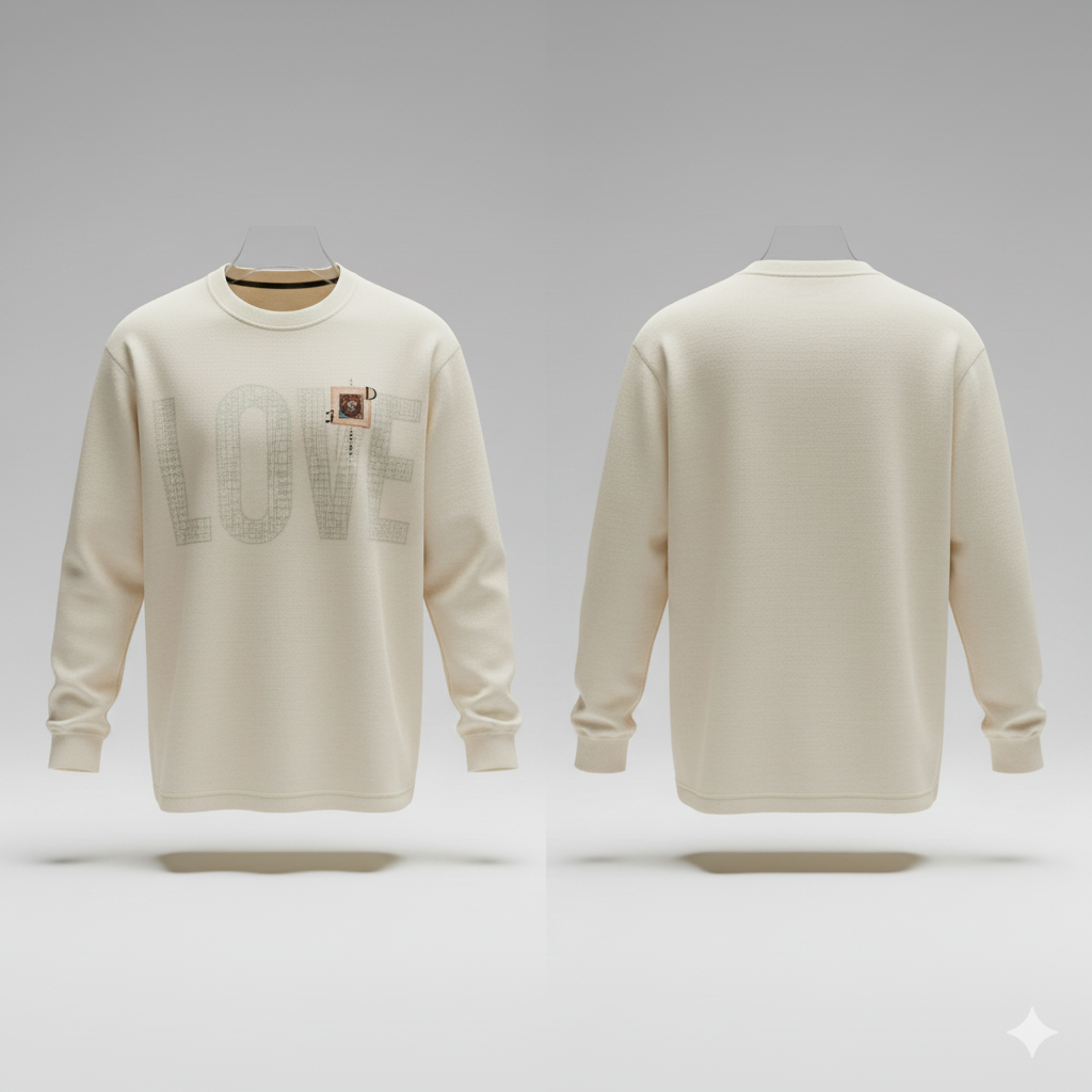 White long-sleeve t-shirt