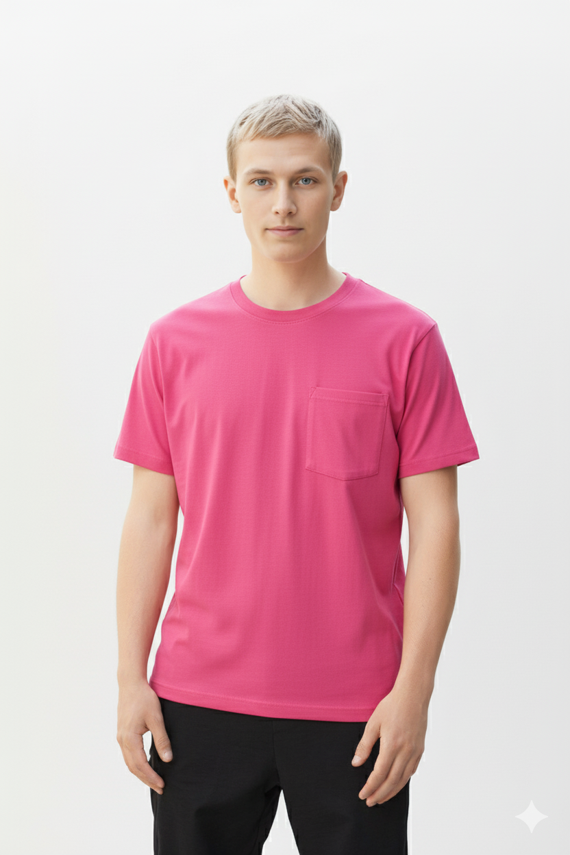 The Classic Pocket T-Shirt in Hot Pink