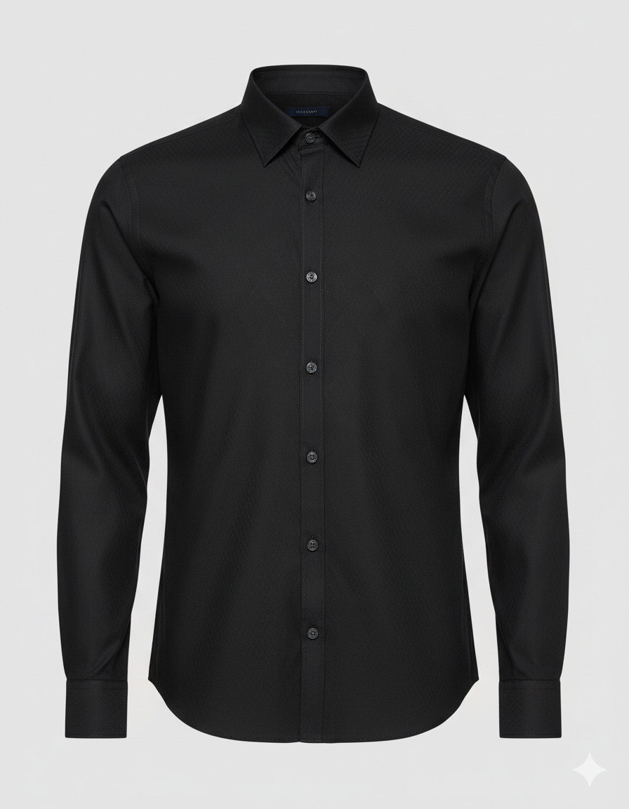 Men’s Black Regular Fit Shirt