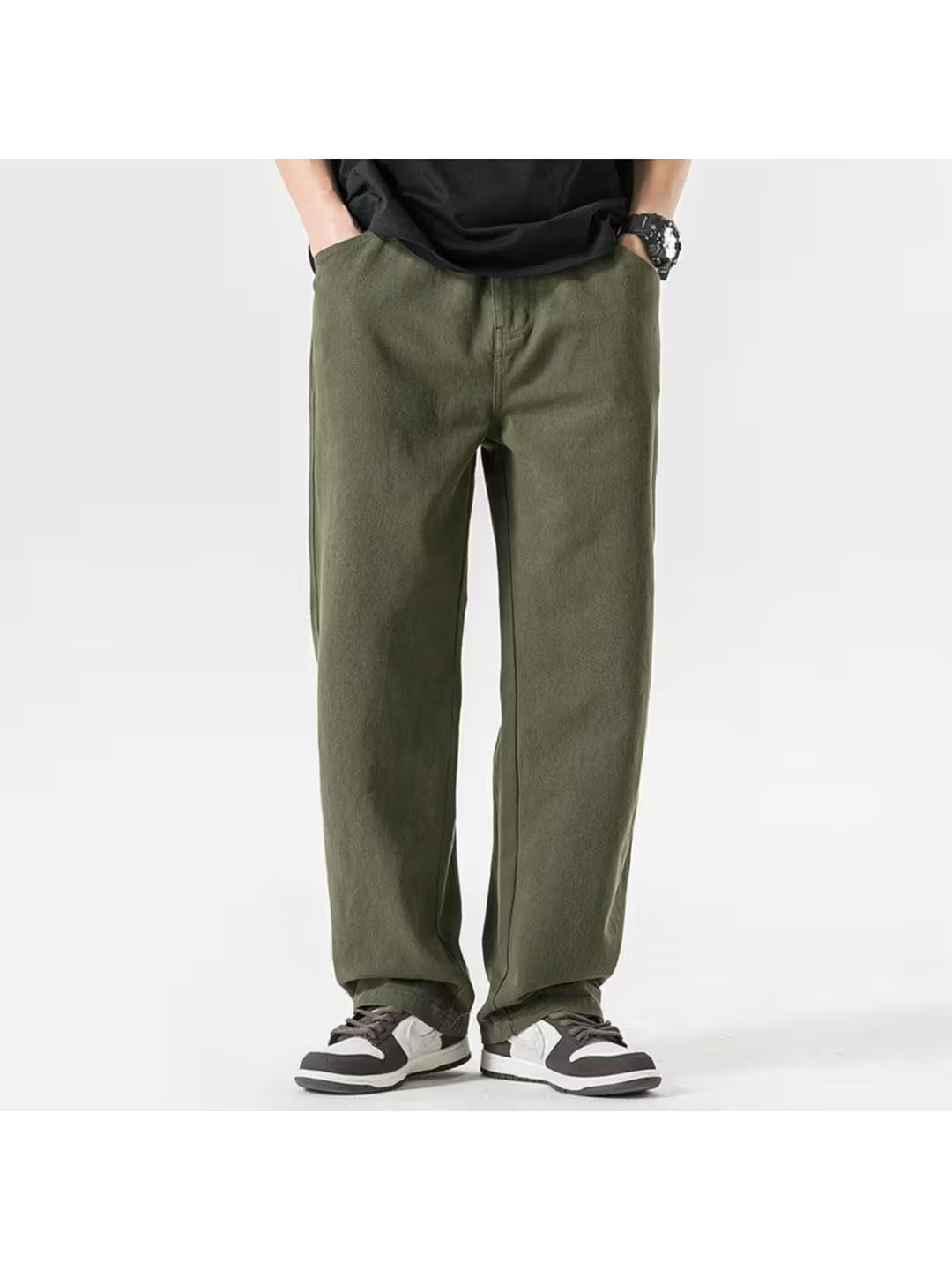 Men’s Green Baggy Fit Jeans