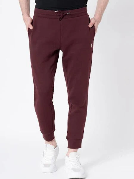 Men's Maroon Regular Fit Sweatpants