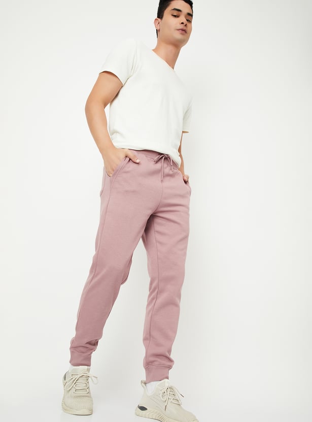 Men's Pink Regular Fit Sweatpants