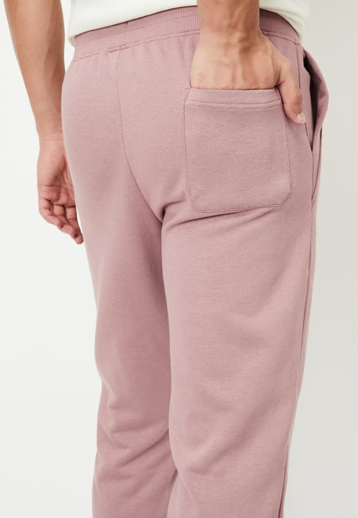 Men's Pink Regular Fit Sweatpants